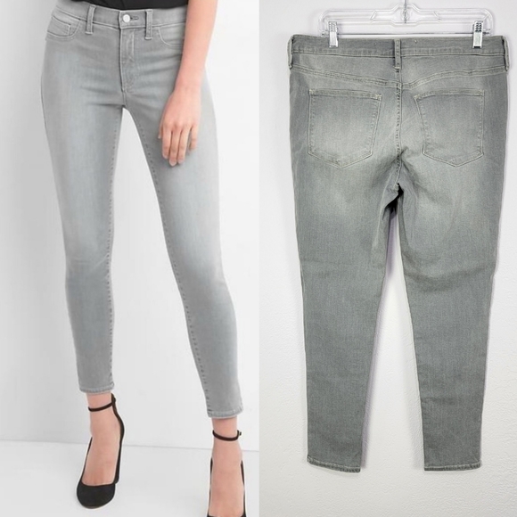 Gap 1969 Easy denim Legging in Gray Wash Size 14 Regular 32 Waist - Picture 1 of 16